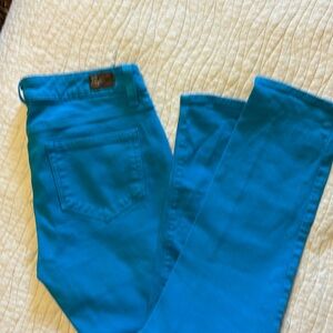 Fun bright Peg Skinny Paige Jeans size 27